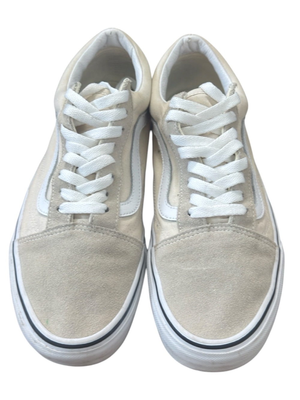Vans Men's Low-Top Suede Sneakers in Beige and White